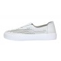 Pantofi dama casual din piele naturala cu perforatii - Ama Alb GSK7054A
